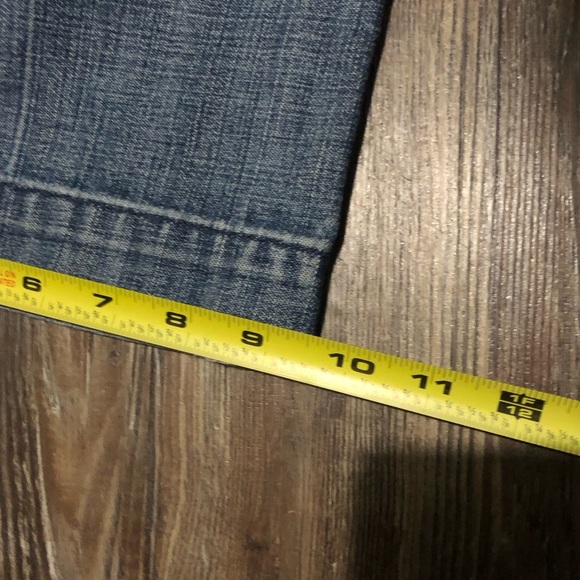 7 For All Mankind Dojo Jeans Women's 28 Cropped Wide Leg Low Rise Denim - Picture 6 of 7